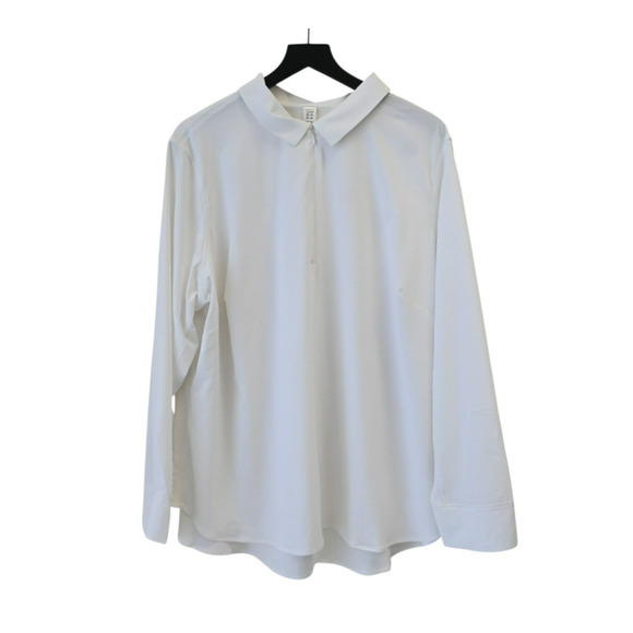 Spanx White Sunshine Long Sleeve Top UPF 50+ Size 3X 50293R - Picture 1 of 8